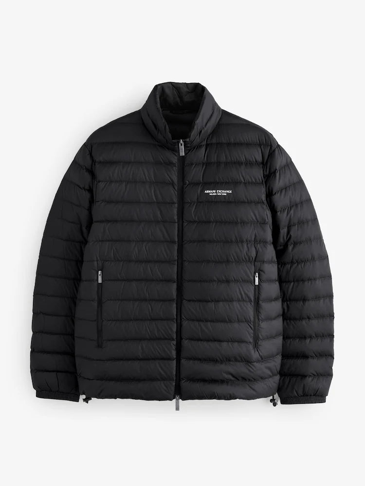 Armani Exchange Black Logo Padded Jacket